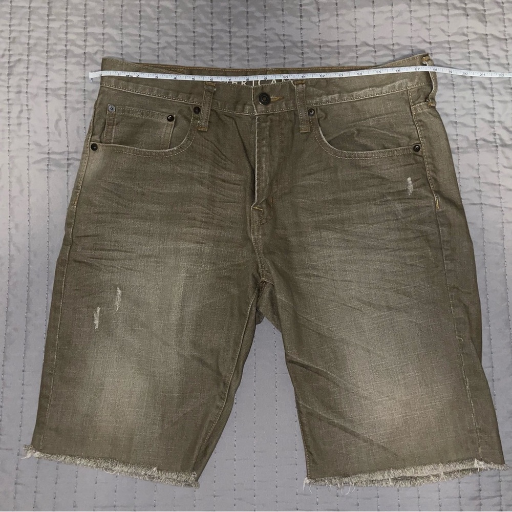 Men's American Eagle Tan/Gold Denim Shorts